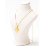 گردنبند برگ انجیری جنس برنج